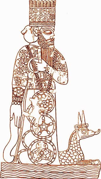 Бог Мардук с драконом Вавилонский столп, VII век до нашей эры